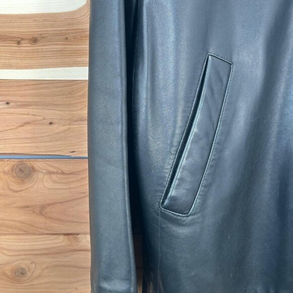 Marc New York Women's/Men's Medium Length Leather Jacket Black Leather Sz Large - Picture 3 of 9
